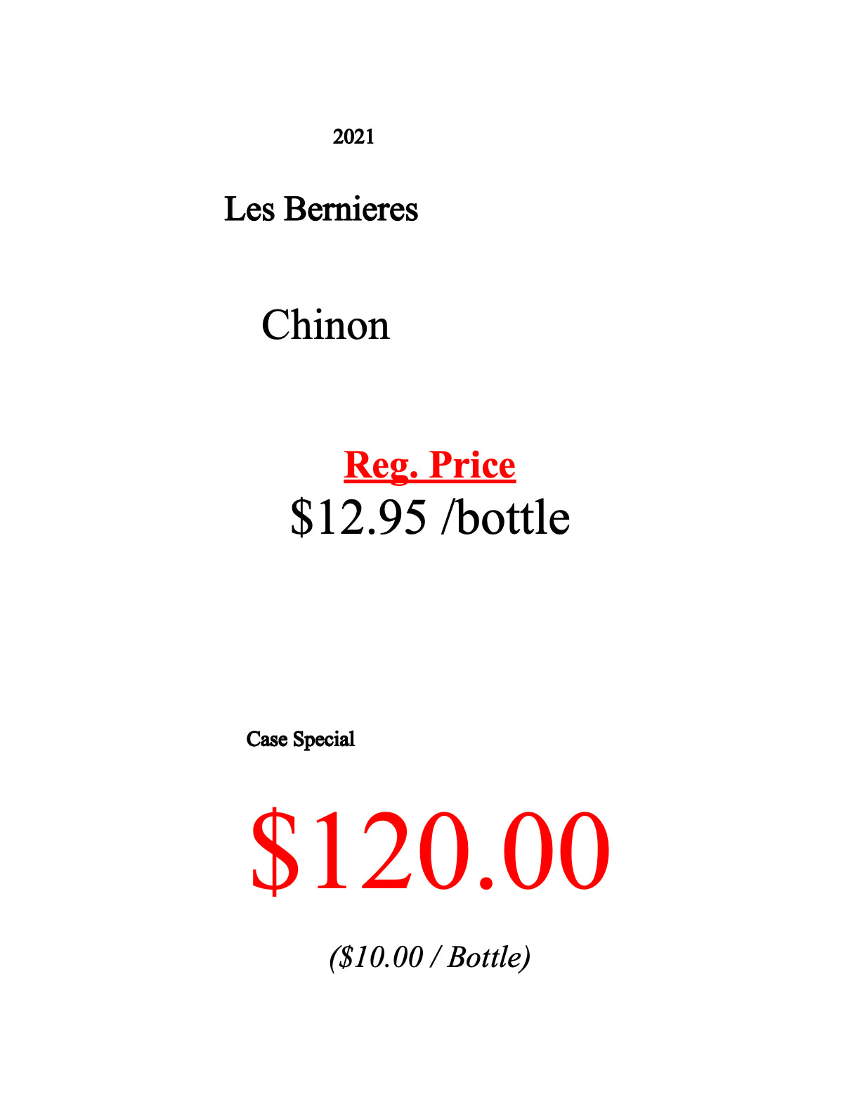 2021 Chinon "Les Bernières"