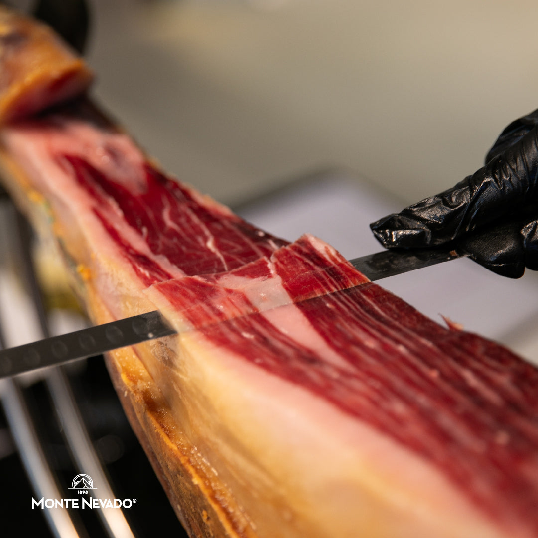 🇪🇸 Premium Ibérico Jamón De Bellota 100 % Ham (Hand-Carved Pata Negra) • Aged 42 Months, 3 oz (85g)