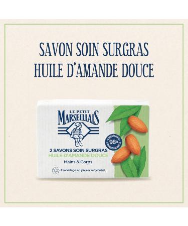🇫🇷 2 Sweet Almond Oil Soaps , (100g*2 Bars)