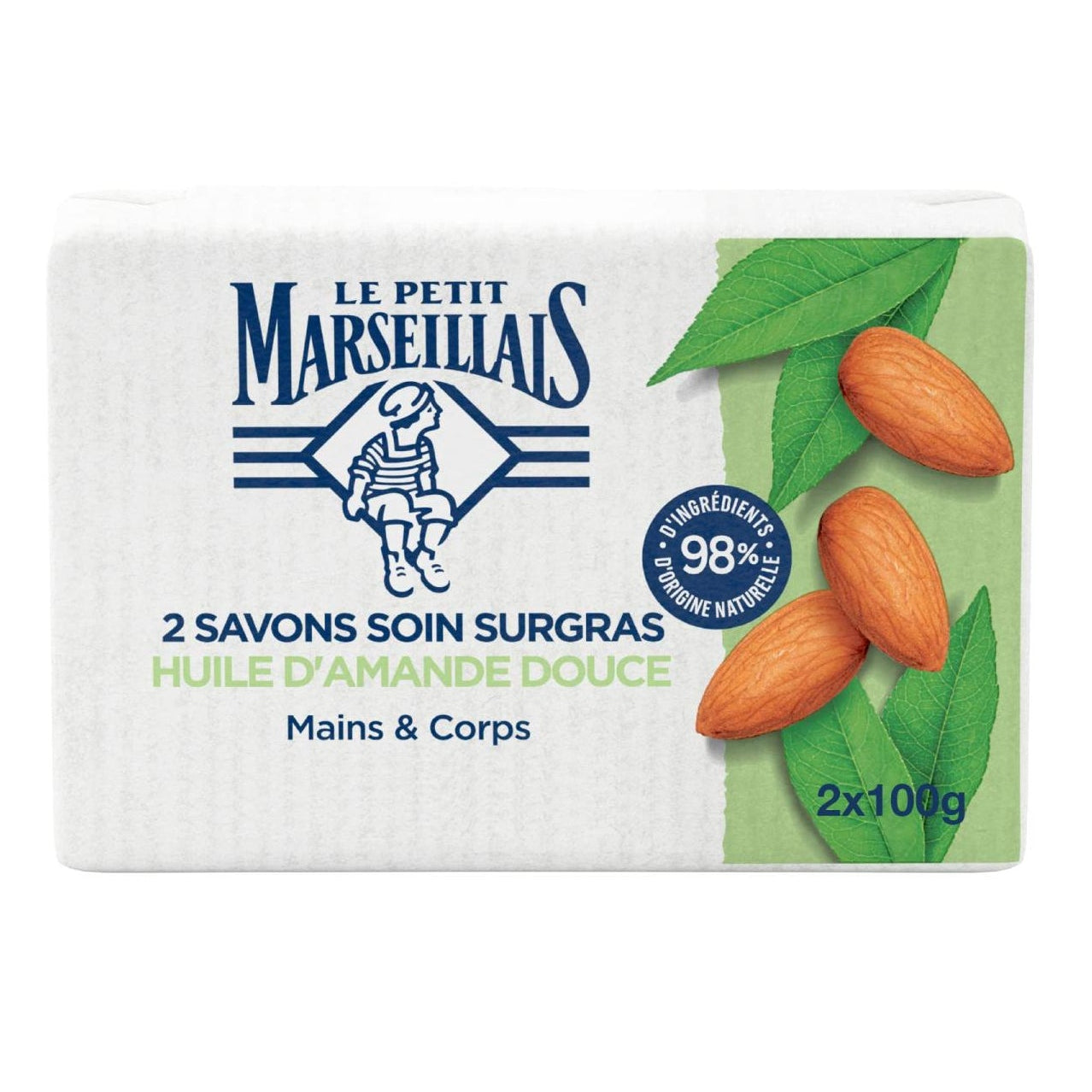 🇫🇷 2 Sweet Almond Oil Soaps , (100g*2 Bars)