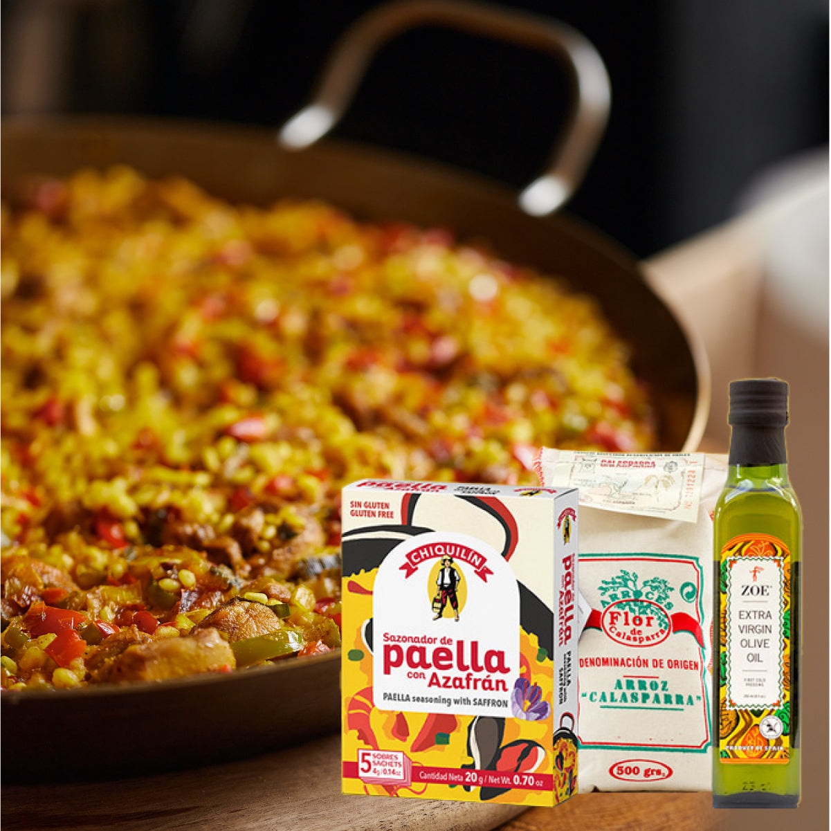 🇪🇸 The Traditional Paella Kit w/ The Traditional Spanish Frying Pan by Chiquilin (for 6)