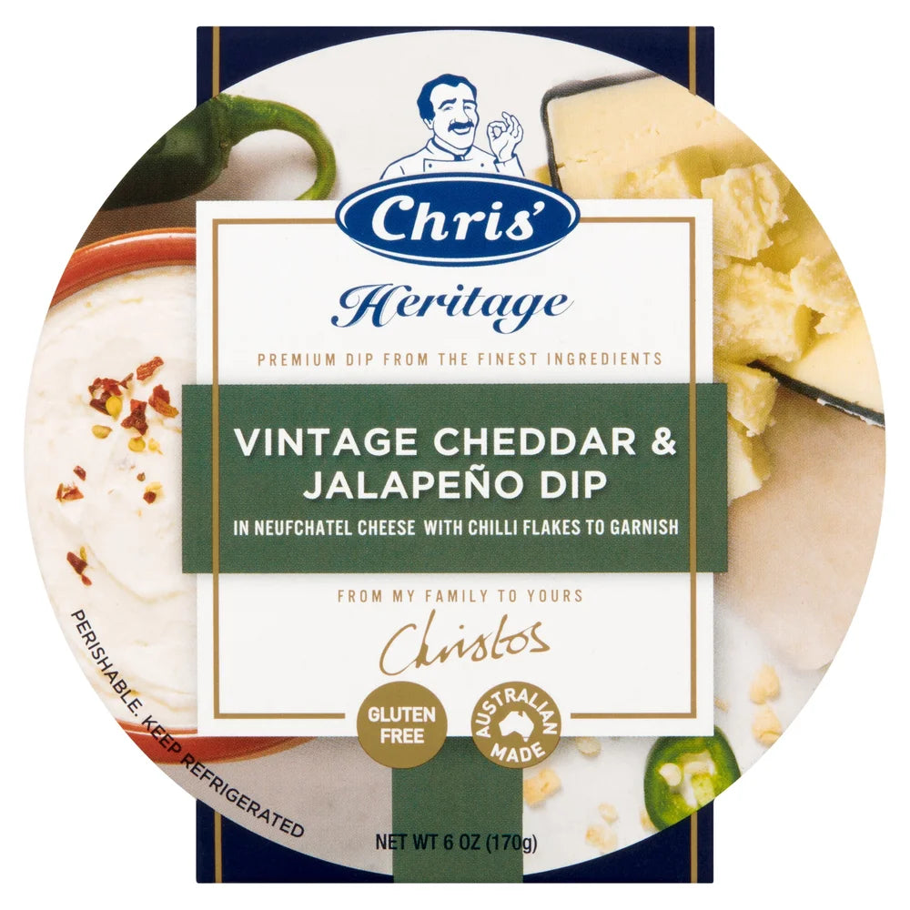 ๐ฆ๐บ Vintage Cheddar & Jalapeno Dip in Terracotta Crock, 6oz (170g)