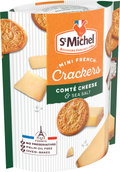 🇫🇷 Mini Crackers Comté Cheese (AOP) and Sea Salt by St-Michel, 2.47 oz (70 g)