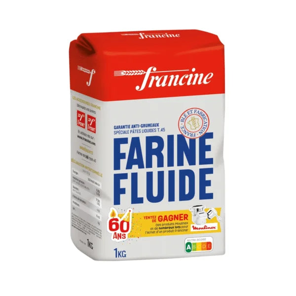 🇫🇷 French Fluid Wheat Flour T45 , 2.2 lbs (1 kg)