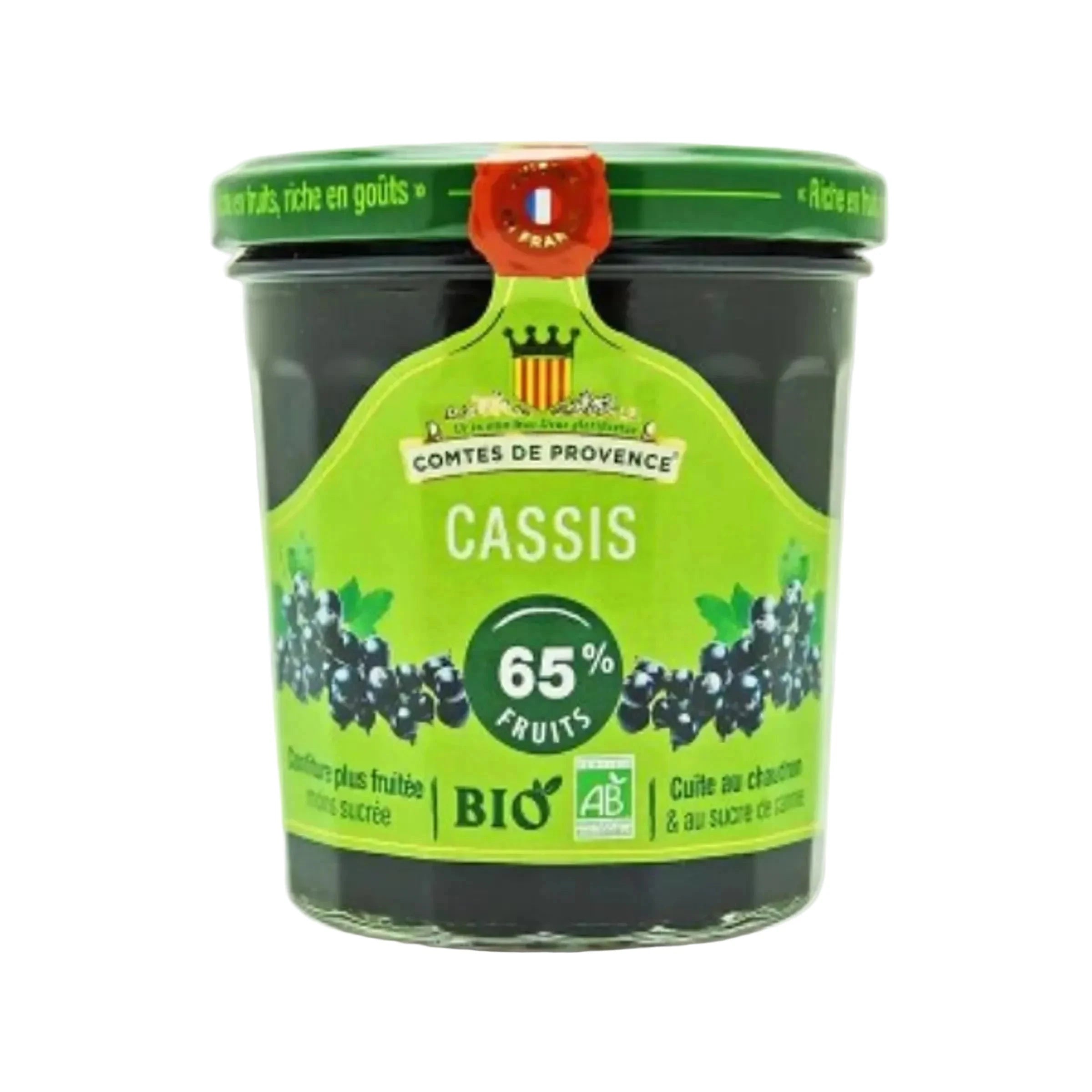 🇫🇷 Organic Cassis/Blackcurrant Jam (65% Fruits), 12.34 oz (350g)