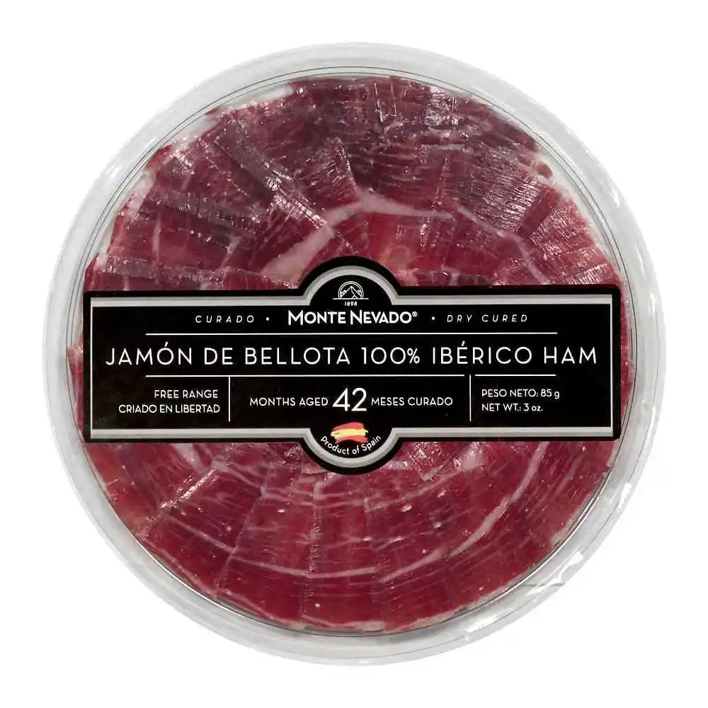 🇪🇸 Premium Ibérico Jamón De Bellota 100 % Ham (Hand-Carved Pata Negra) • Aged 42 Months, 3 oz (85g)