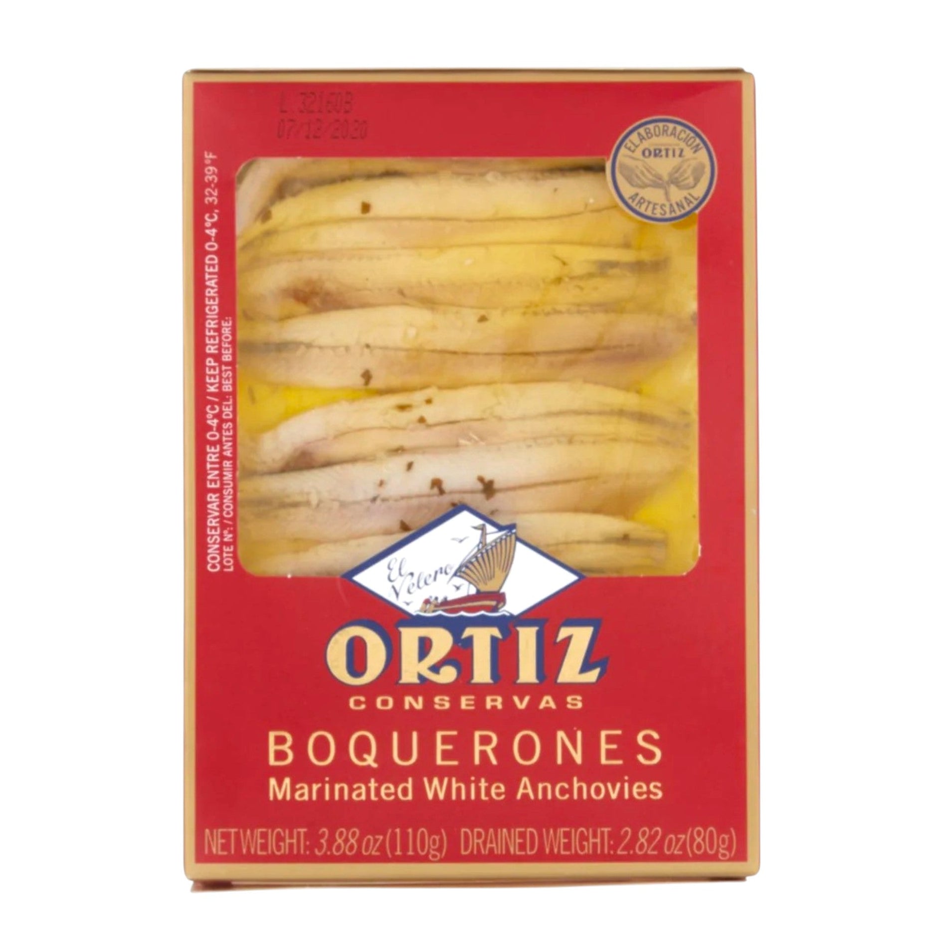 🇪🇸 Boquerones: Premium Marinated White Anchovies, 3.88 oz (110g)