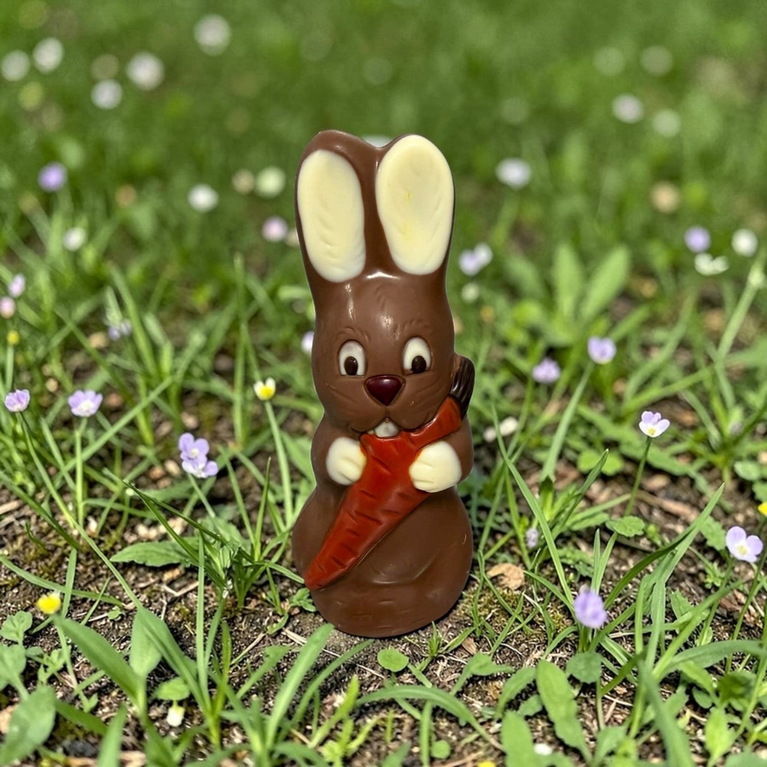 🇫🇷 Milk & White Chocolate Bunny w/ His Carrot, 2.1oz (60g)