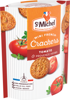 🇫🇷 Mini Crackers Tomato and Provence Herbs by St-Michel, 2.47 oz (70 g)