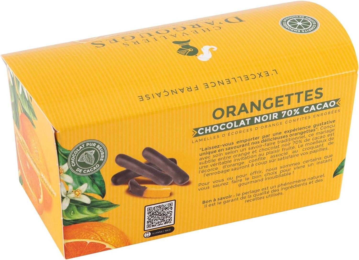 🇫🇷 Orangettes - Candied Orange Peels Covered w/ Dark Chocolate 70% Cocoa, 6.3 oz (180g)