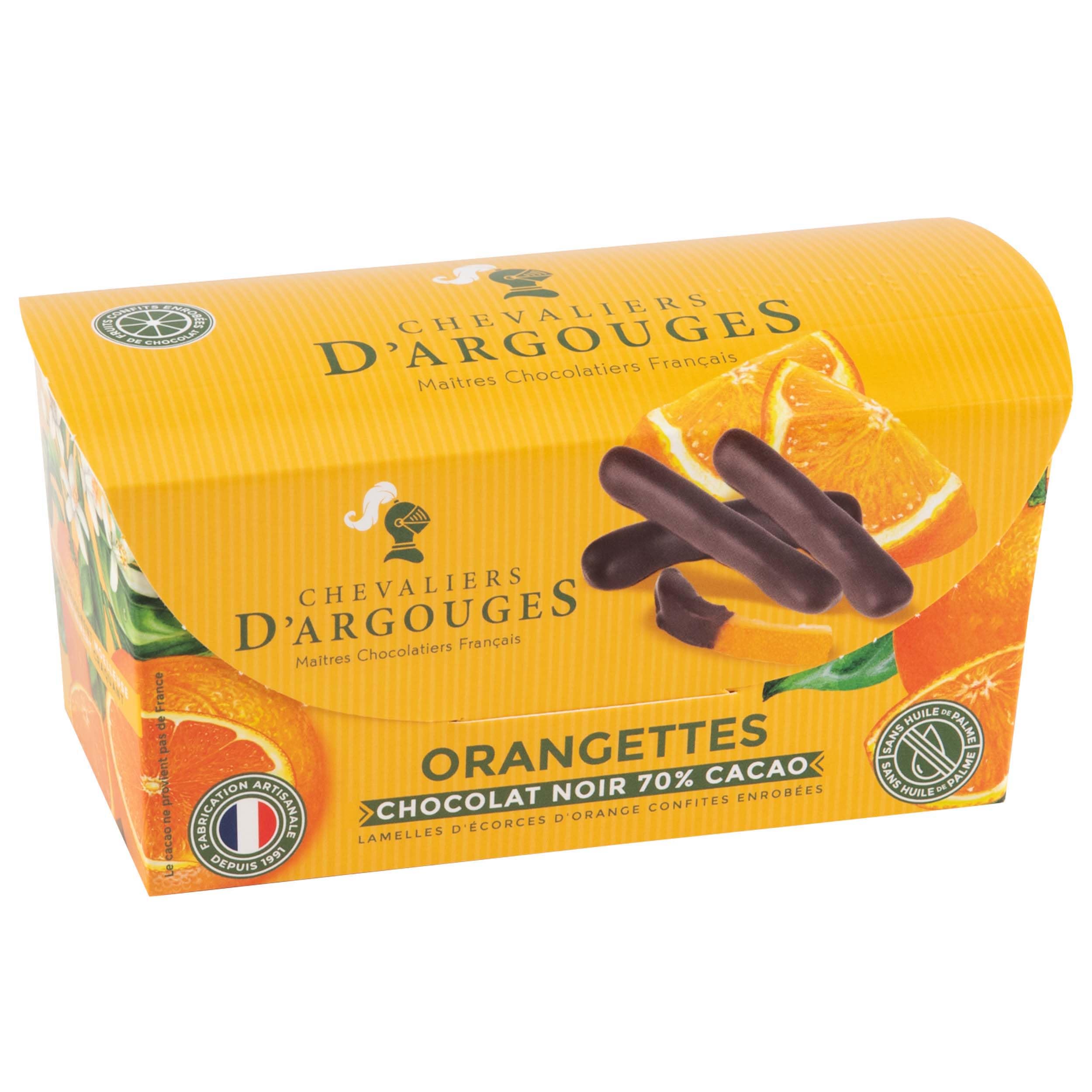 🇫🇷 Orangettes - Candied Orange Peels Covered w/ Dark Chocolate 70% Cocoa, 6.3 oz (180g)