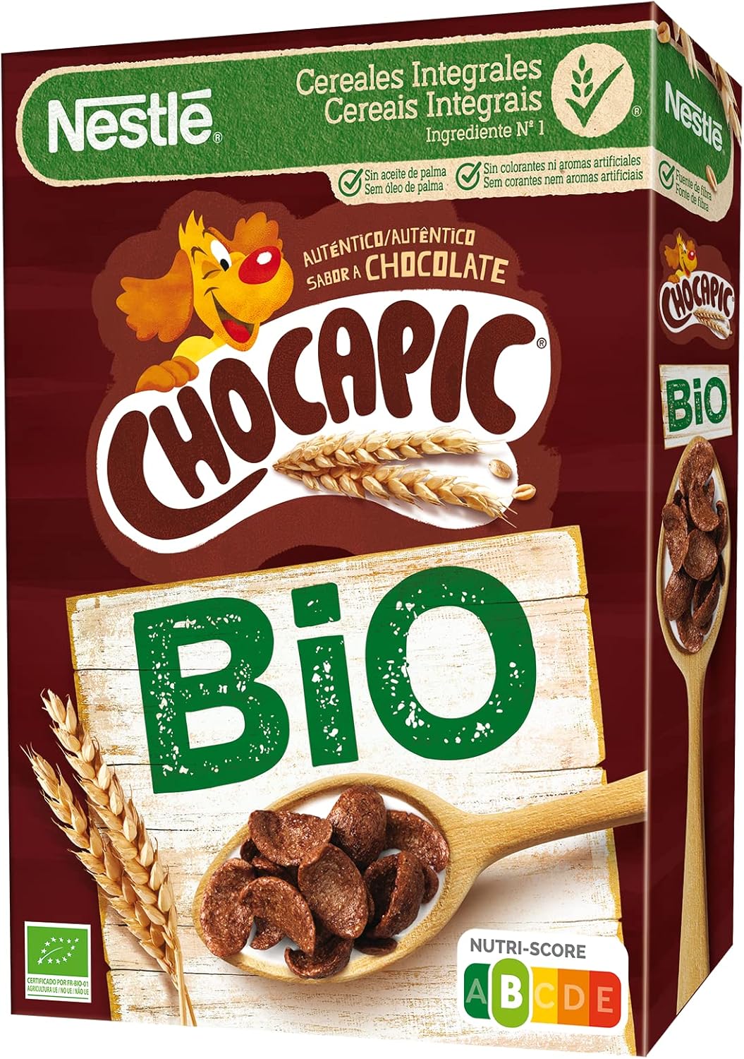 🇫🇷 Organic Chocapic Whole Grain Breakfast Cereals (Made in France), 13.4oz (375g)