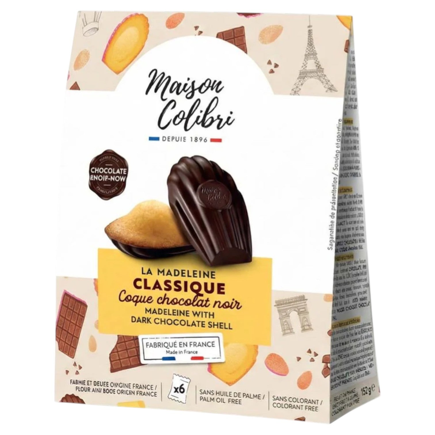 🇫🇷 6 Ultra Premium Classic Madeleines w/ Dark Chocolate Shell, 6.4 oz (182g)