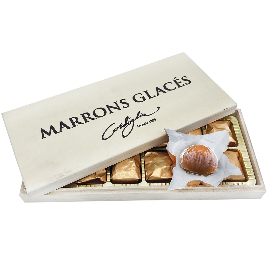 ๐ซ๐ท 8 Whole Candied Chestnuts 'Marrons Glacรฉs' in Wood Gift Box, 5.6 oz (160g)