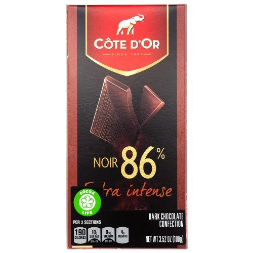 🇧🇪 86% Dark Chocolate 'Extra Intense', 3.5 oz (100g)
