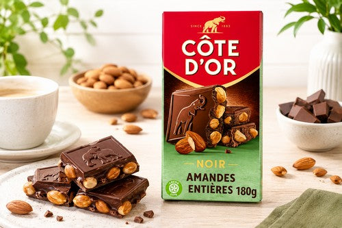 🇧🇪 Dark Chocolate w/ Whole Almonds 'Noir Amandes Entières', 6.3 oz (180g)