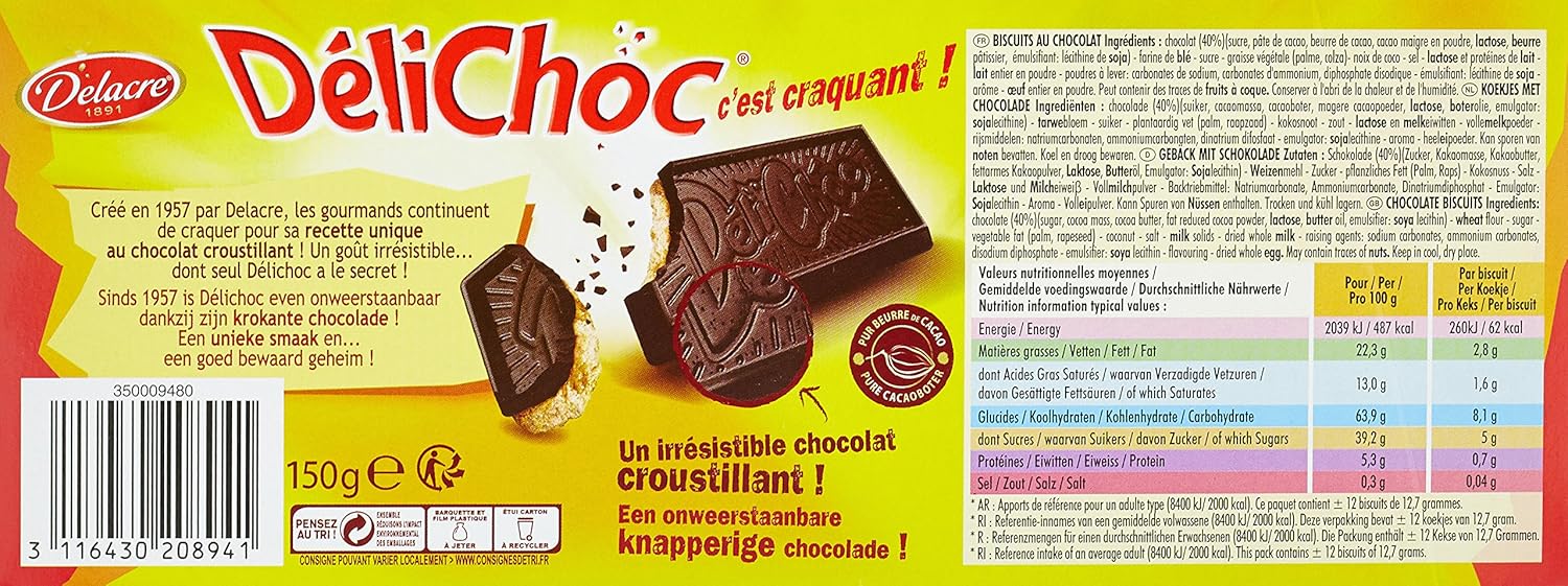 🇧🇪 Délichoc Dark, 5.2 oz (150g)