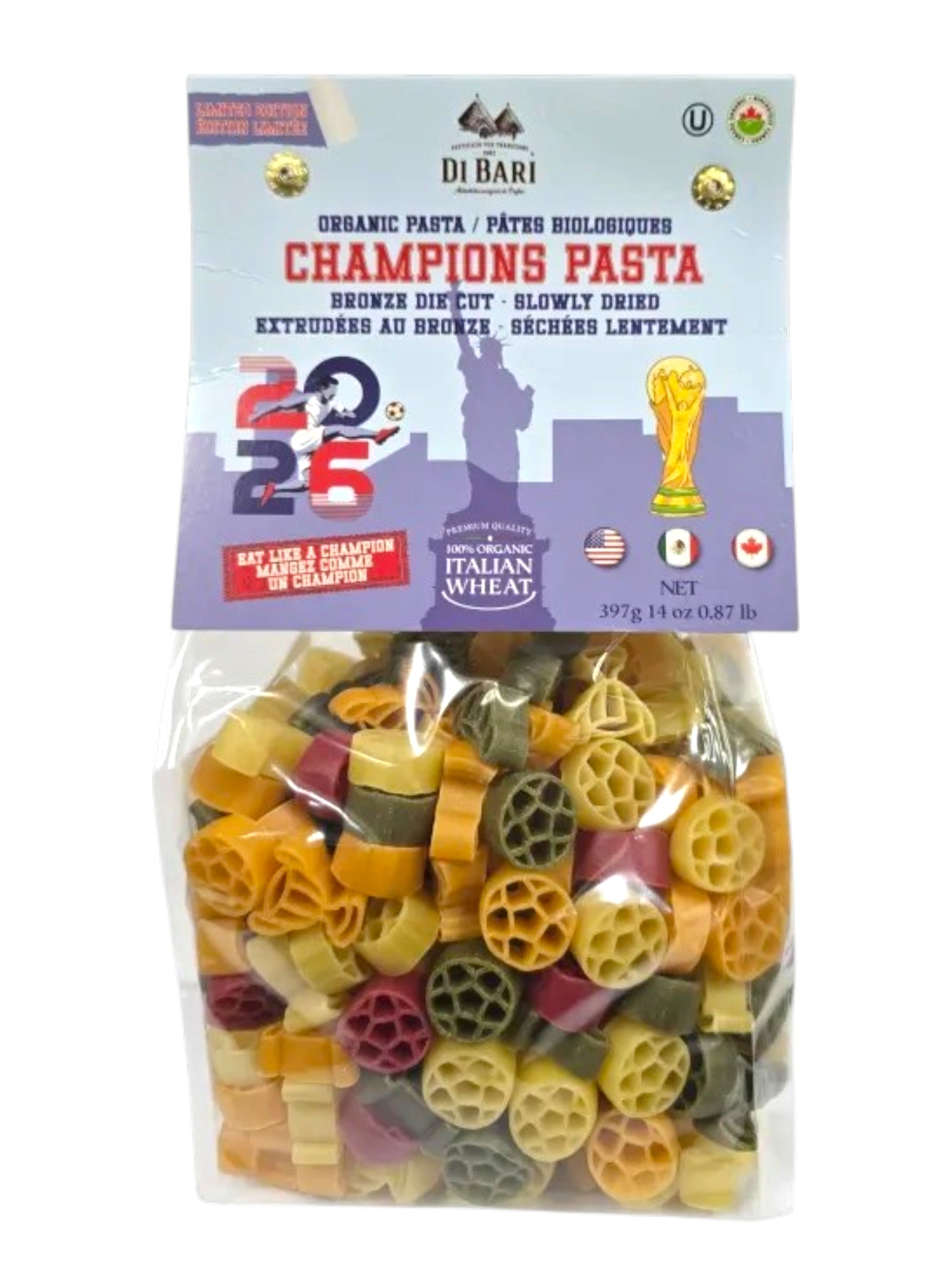 🇮🇹 Organic WorldCup ⚽️ 🏆 Pasta, 14 oz (397g)
