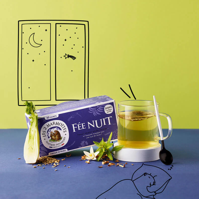 🇫🇷 30 Night Fairy 'Fée Nuit' Herbal Tea Bags, 1.76 oz (50g)