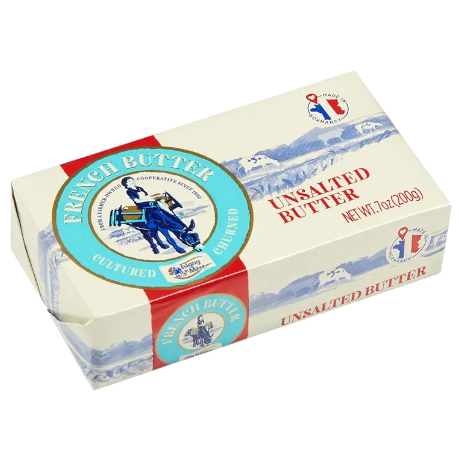 🇫🇷 Unsalted Cultured & Churned Butter, 7 oz (200g)