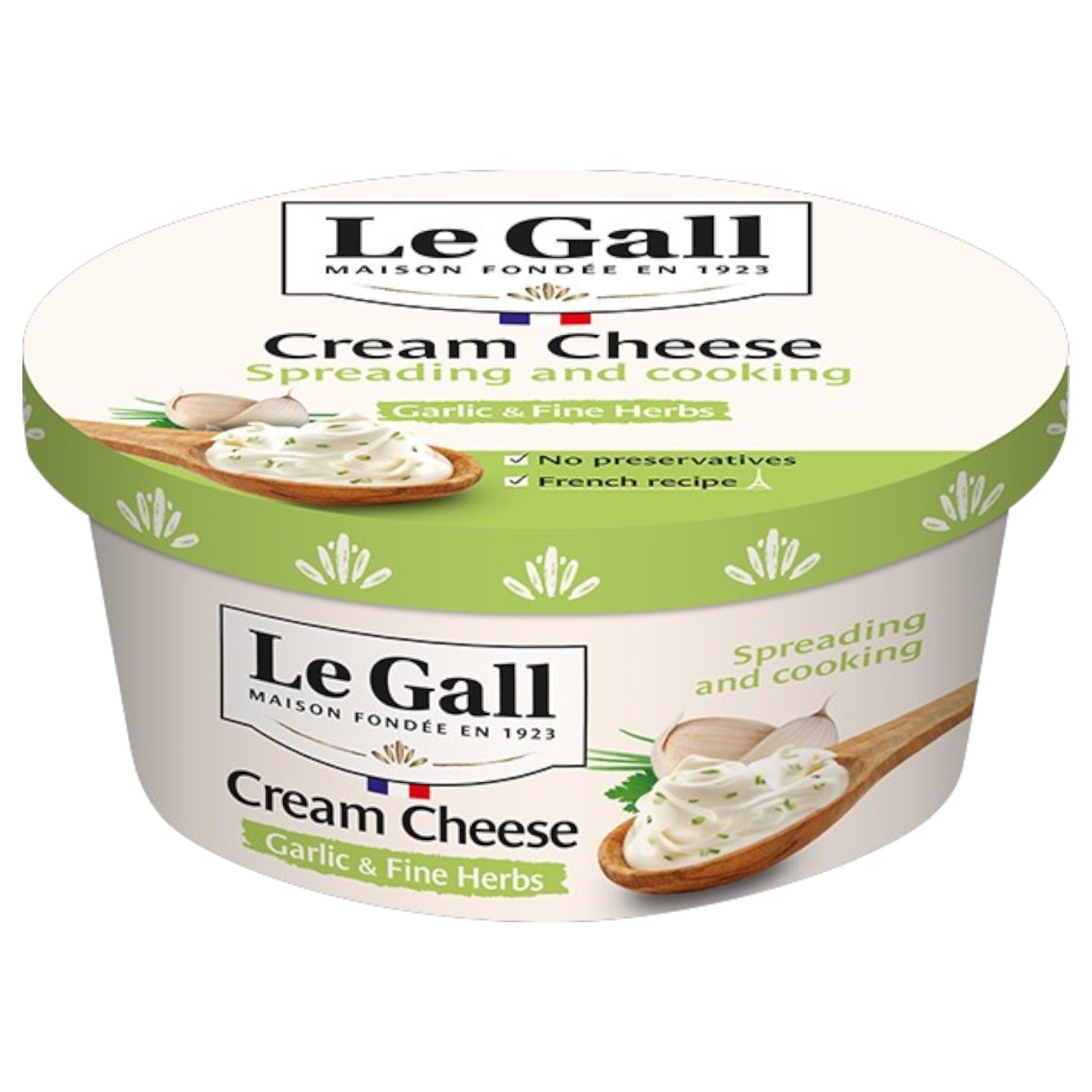 🇫🇷 French Garlic & Fine Herbs Cream Cheese, 5.2 oz (150g)