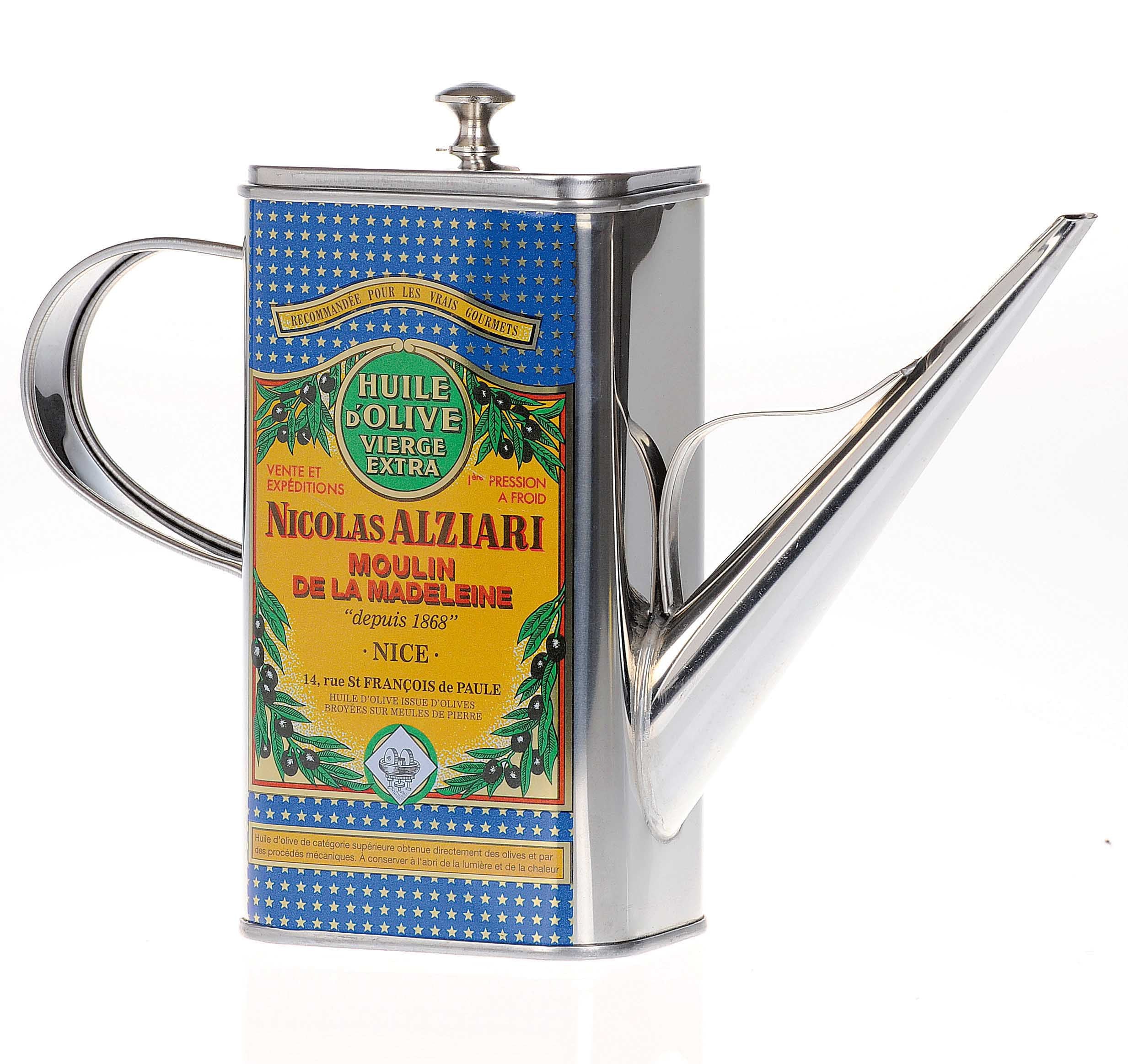 🇫🇷 Olive Oil Metal Cruet Dispenser (Sold Empty), 16.9 fl oz (500ml)