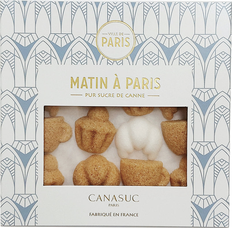 🇫🇷 32 Viennoiserie-Shaped Cane Sugar 'Matin À Paris', 6.2 oz (180g)
