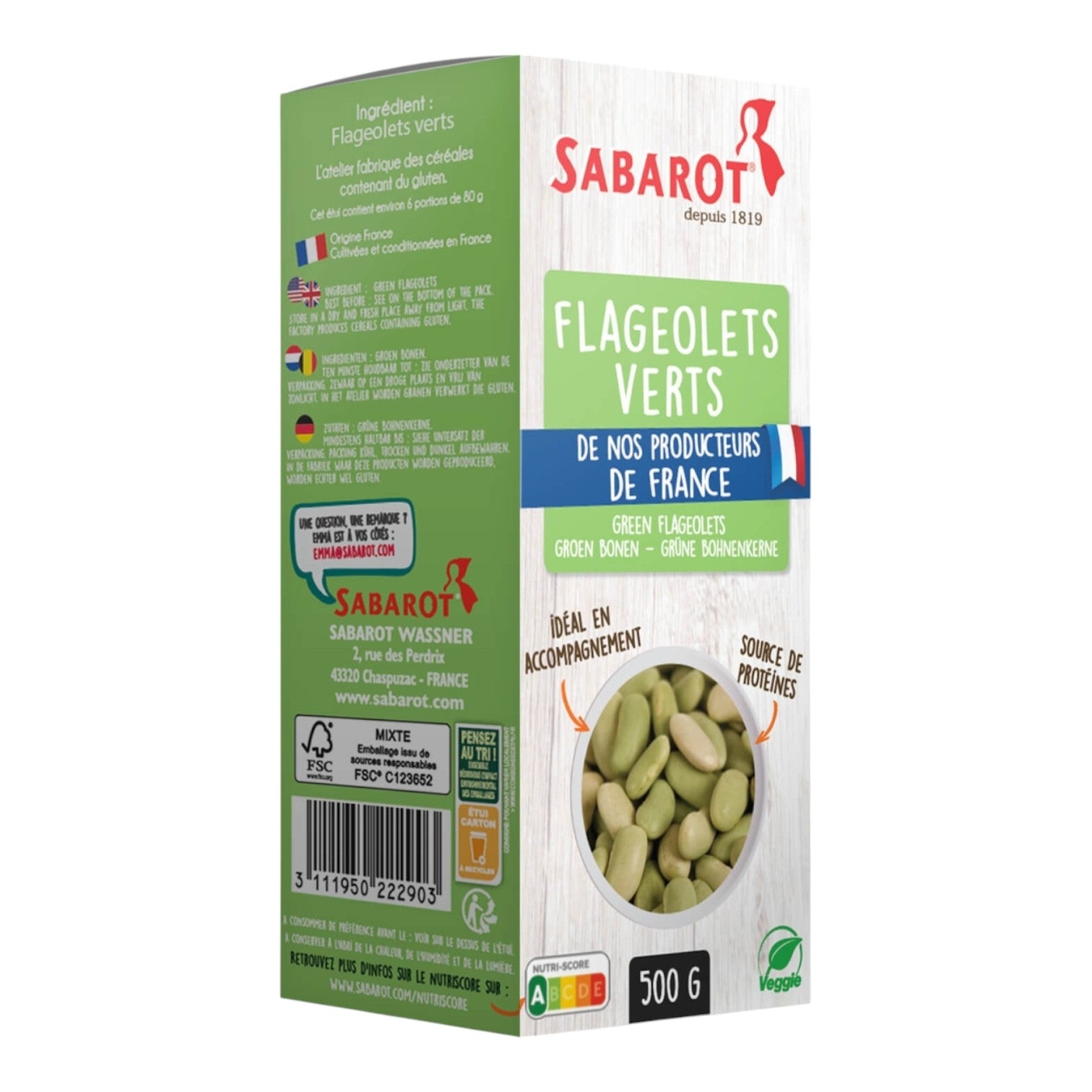 🇫🇷 Green Flageolet Beans, 17.6 oz (500g)