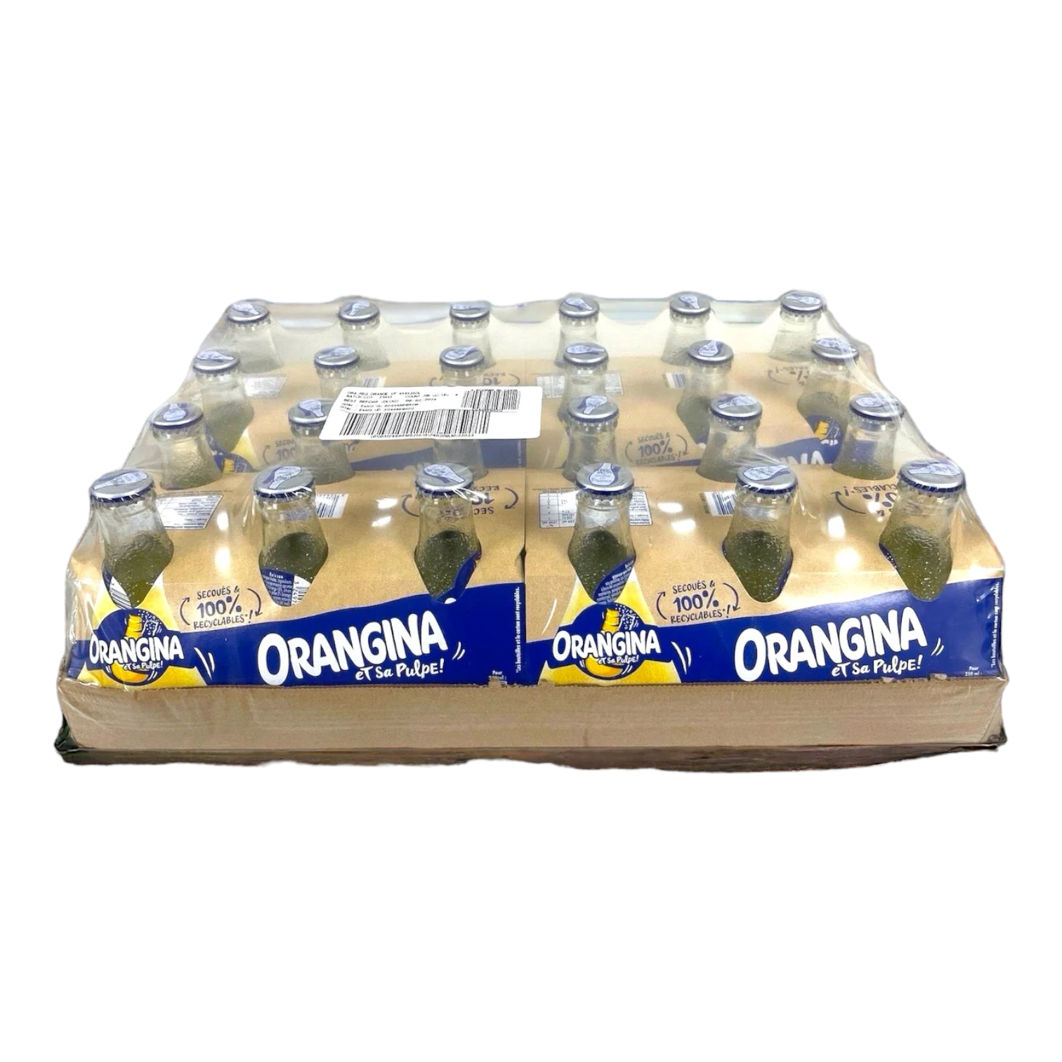 🇫🇷 24 Orangina Sparkling Citrus Beverage w/ Pulp, 24 * 8.5 fl. oz. (24 * 250 ml)