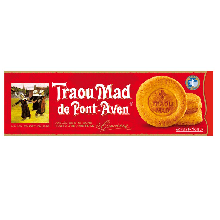 🇫🇷 6 Brittany Palets Butter Cookies by Traou Mad, 3.5 oz. (100g)
