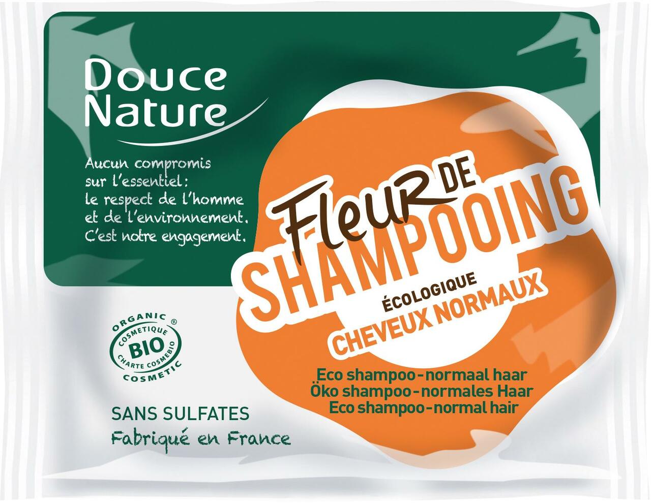 🇫🇷 Organic Shampoo Bar for Normal Hair by Douce Nature, 3 oz (85 g)