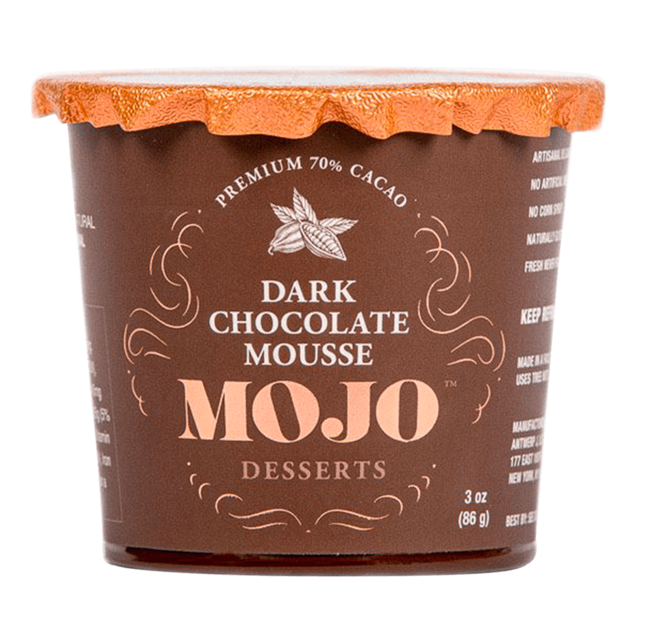 🇧🇪 70% Belgian Callebaut Dark Chocolate Mousse, 3 oz (85g)