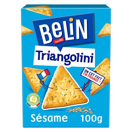 🇫🇷 Triangolini Crackers with Sesame, 3.5 oz (100g)