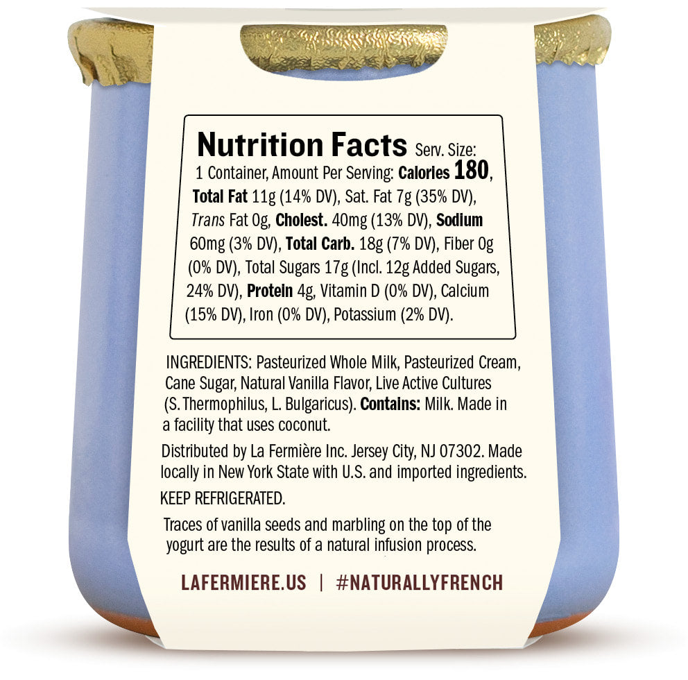 🇫🇷 Vanilla Bean Yogurt, 4.9 oz (140g)