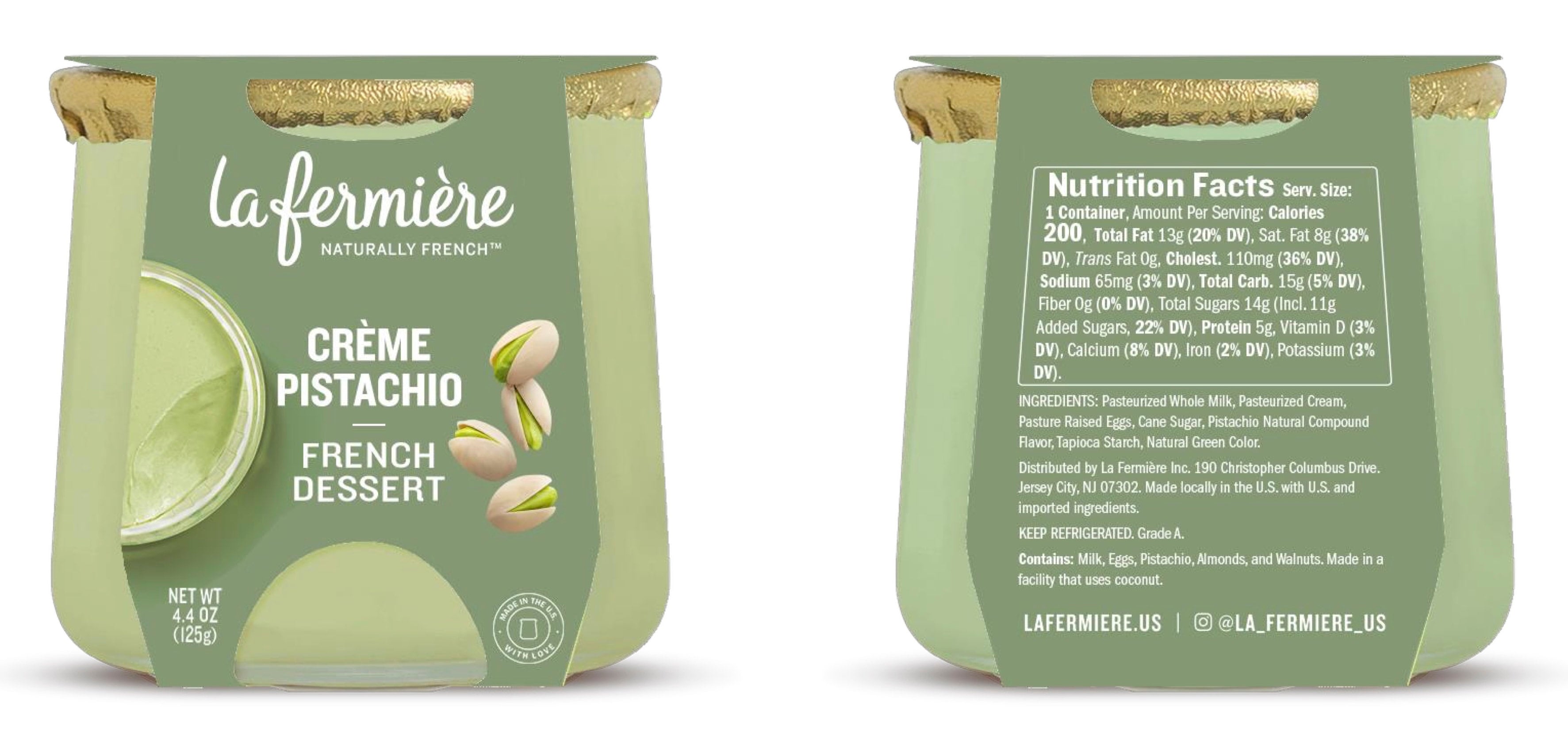 🇫🇷 Crème Pistachio (French Dessert), 4.4 oz (125g)