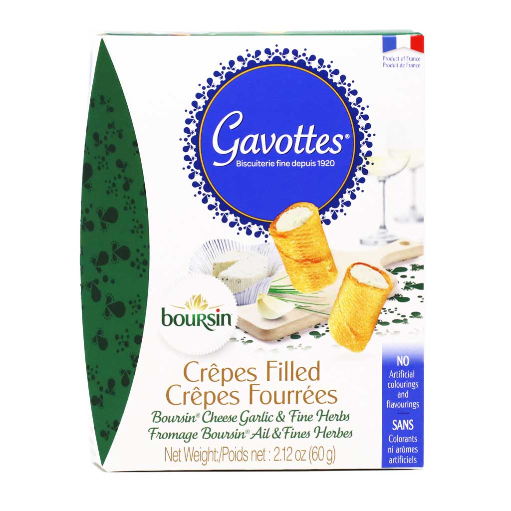 🇫🇷 Crêpes Filled w/ Boursin Cheese Garlic and Fine Herbs, 2.12 oz (60g)