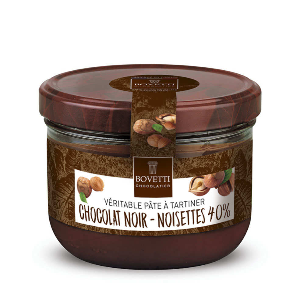 🇫🇷 Dark Chocolate & 40% Hazelnut 'Gianduja' Spread, 7 oz (200g)