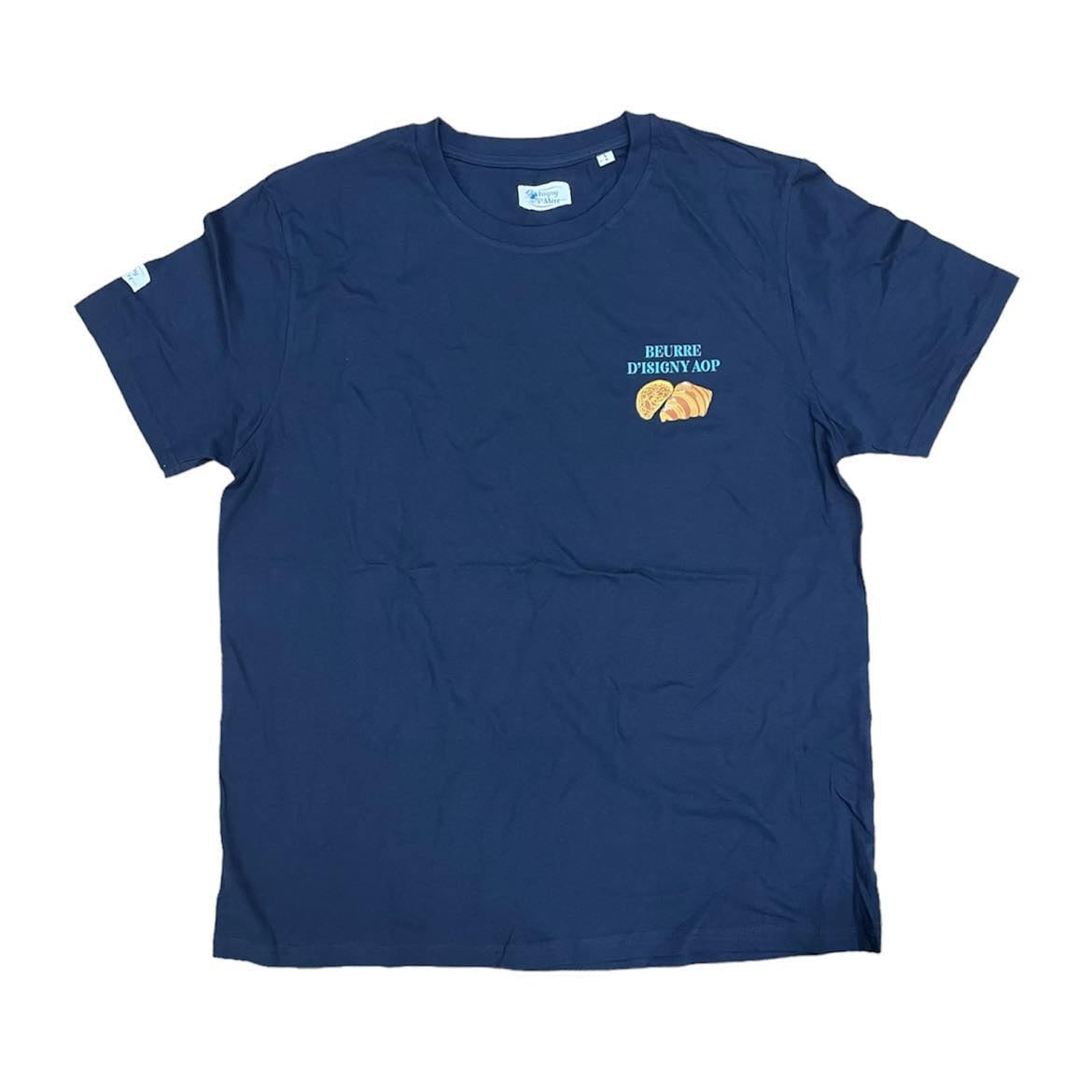 🇫🇷 Organic Cotton T-Shirt with Croissant Beurre d'Isigny by Isigny Ste-Mère Apparel