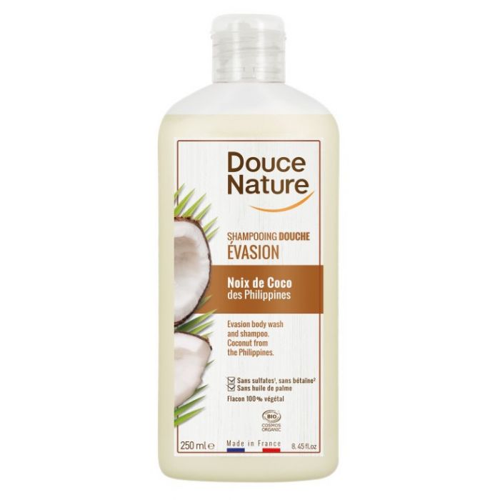 🇫🇷 Organic Coconut Shower Gel & Shampoo, 8.4 fl oz (250 ml)