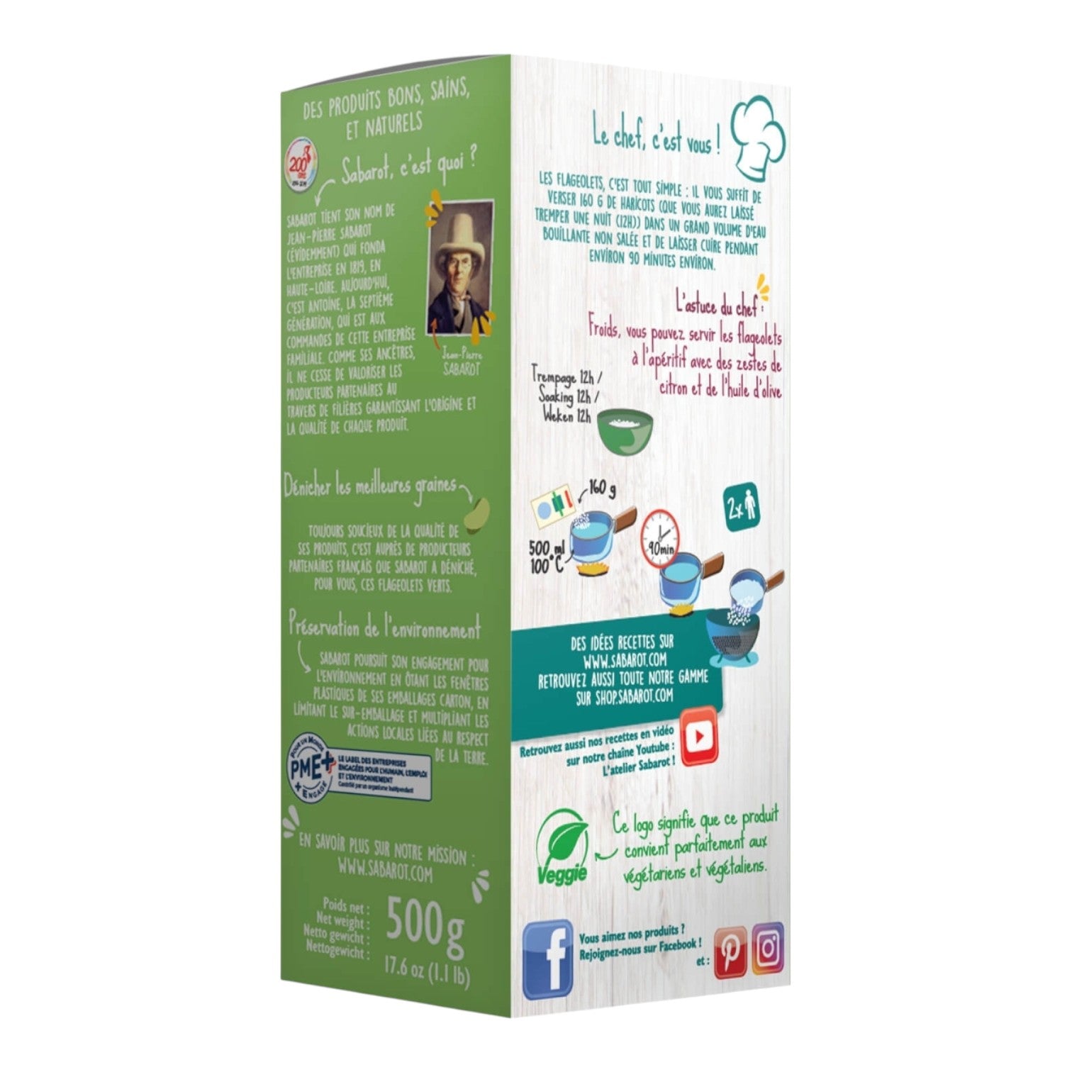 ๐ซ๐ท Green Flageolet Beans, 17.6 oz (500g)