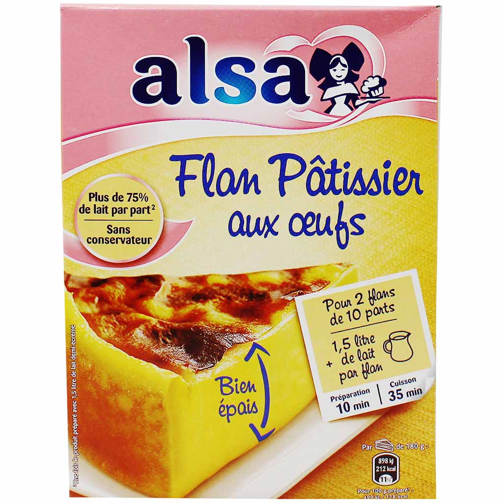 🇫🇷 Classic Thick 'Pâtissier' Flan w/ Eggs Mix (20 Portions), 26 oz (740g)