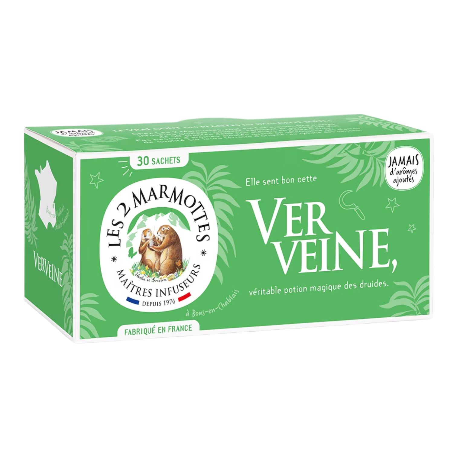 🇫🇷 30 Verbena 'Verveine' Herbal Tea Bags, 1.62 oz (46g)