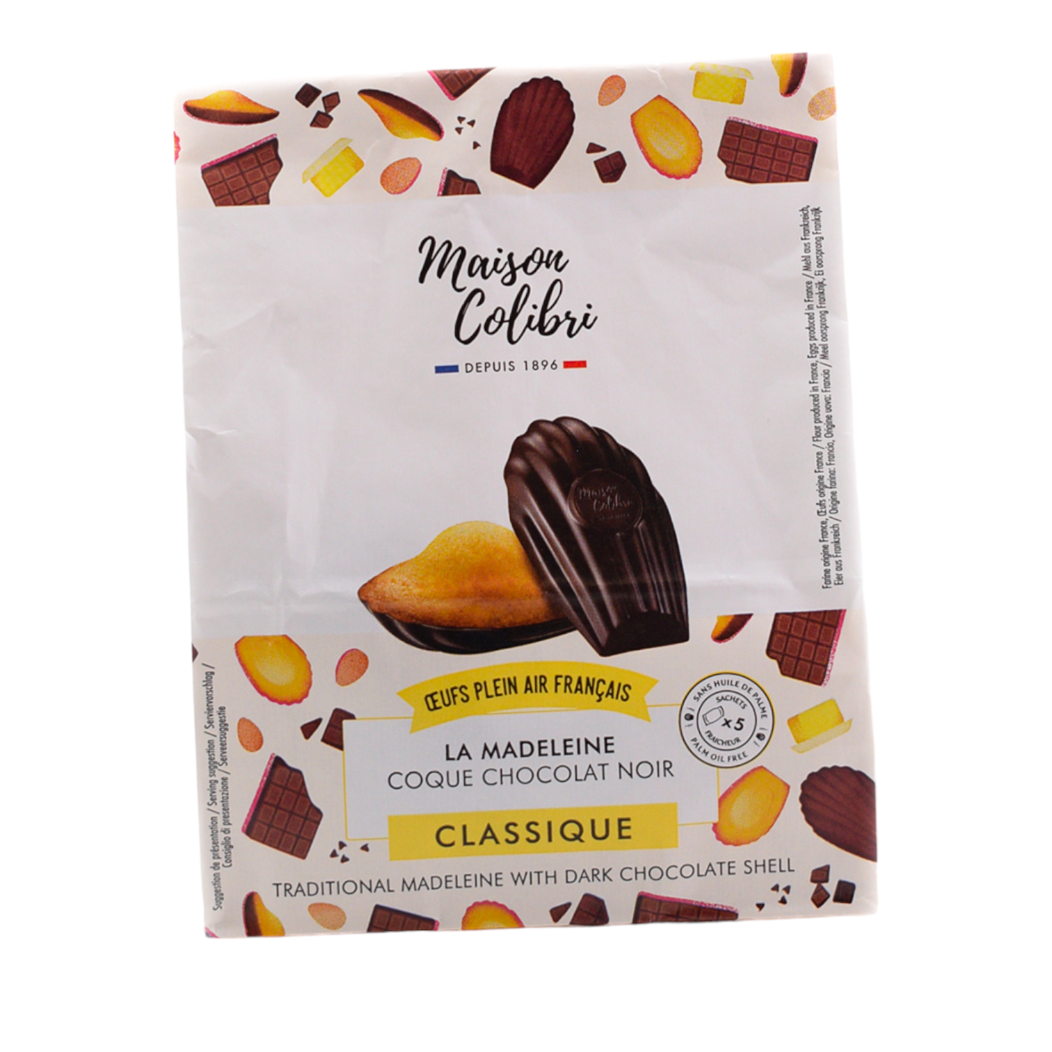 🇫🇷 7 Ultra Premium Madeleines w/ Dark Chocolate Shell, 6.4 oz (182g)