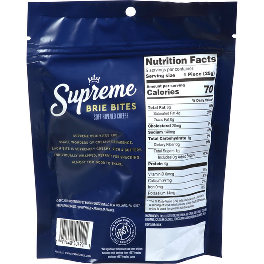 🇫🇷 5 Supreme Brie "Caprice-des-Dieux-style" Bites, 4.4 oz (125g) 🐄