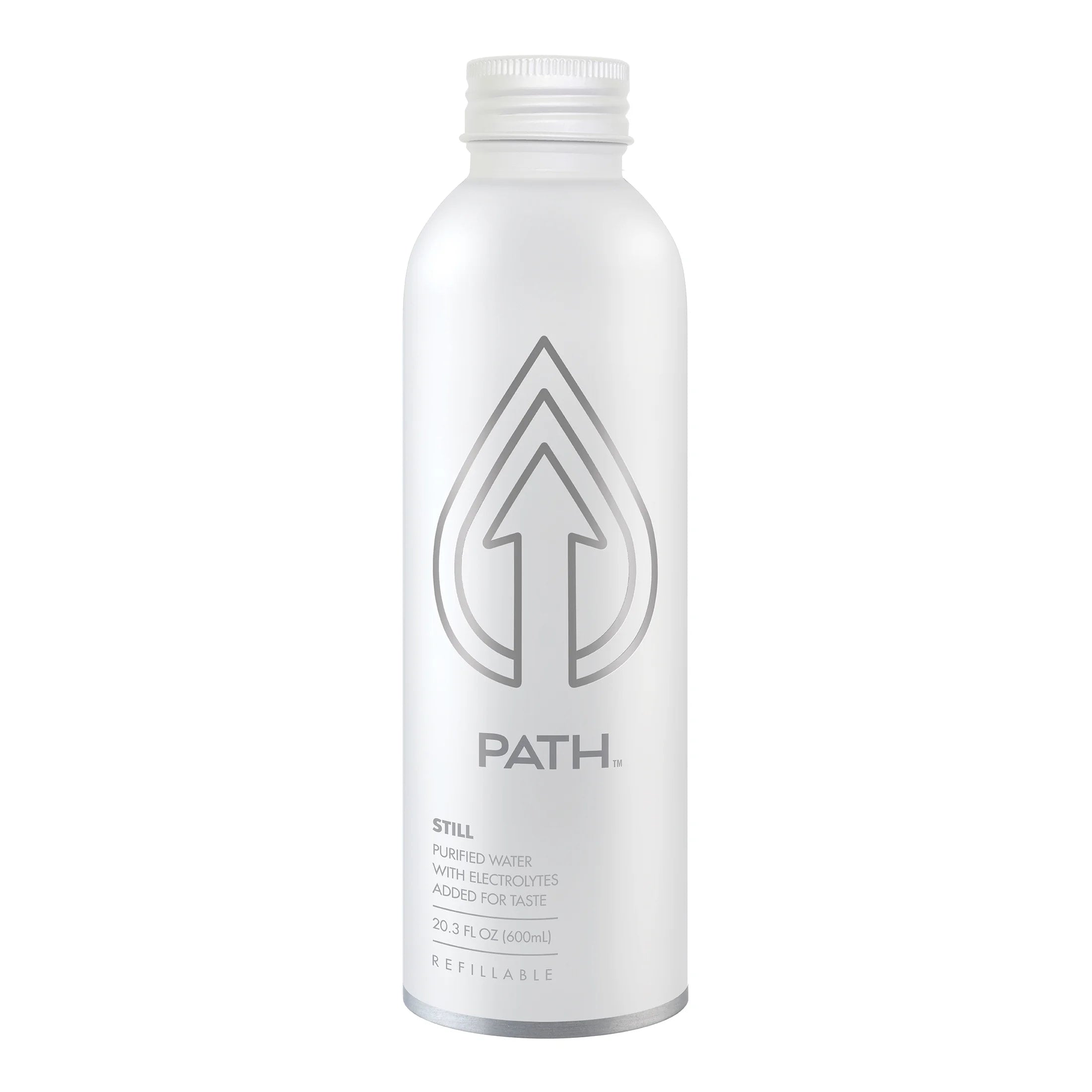 🇺🇸 Electrolyte Water in Refillable Aluminum Bottle by PATH, 20.3 fl oz (600ml)