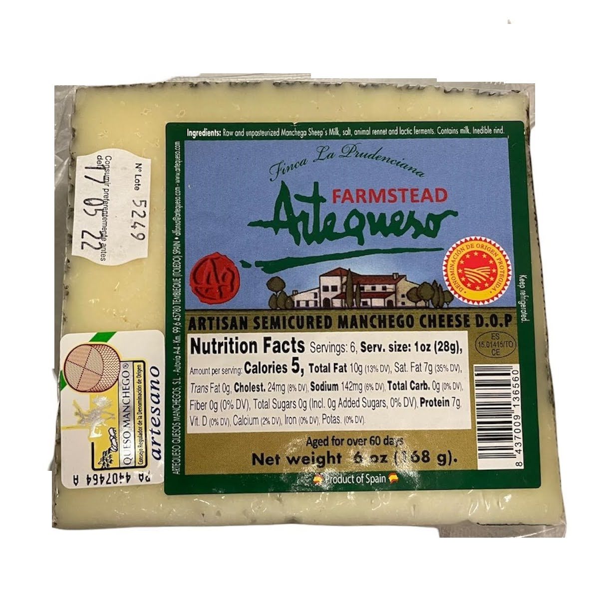 🇪🇸 Artisan Manchego (Raw Milk Sheep), 6 oz (168g)
