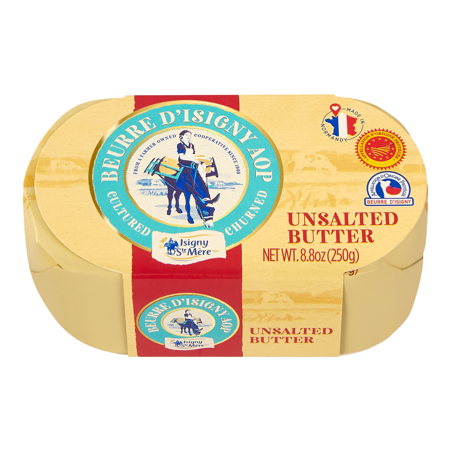 🇫🇷 Unsalted Cultured & Churned Butter (PDO/AOP), 8.8 oz (250g)