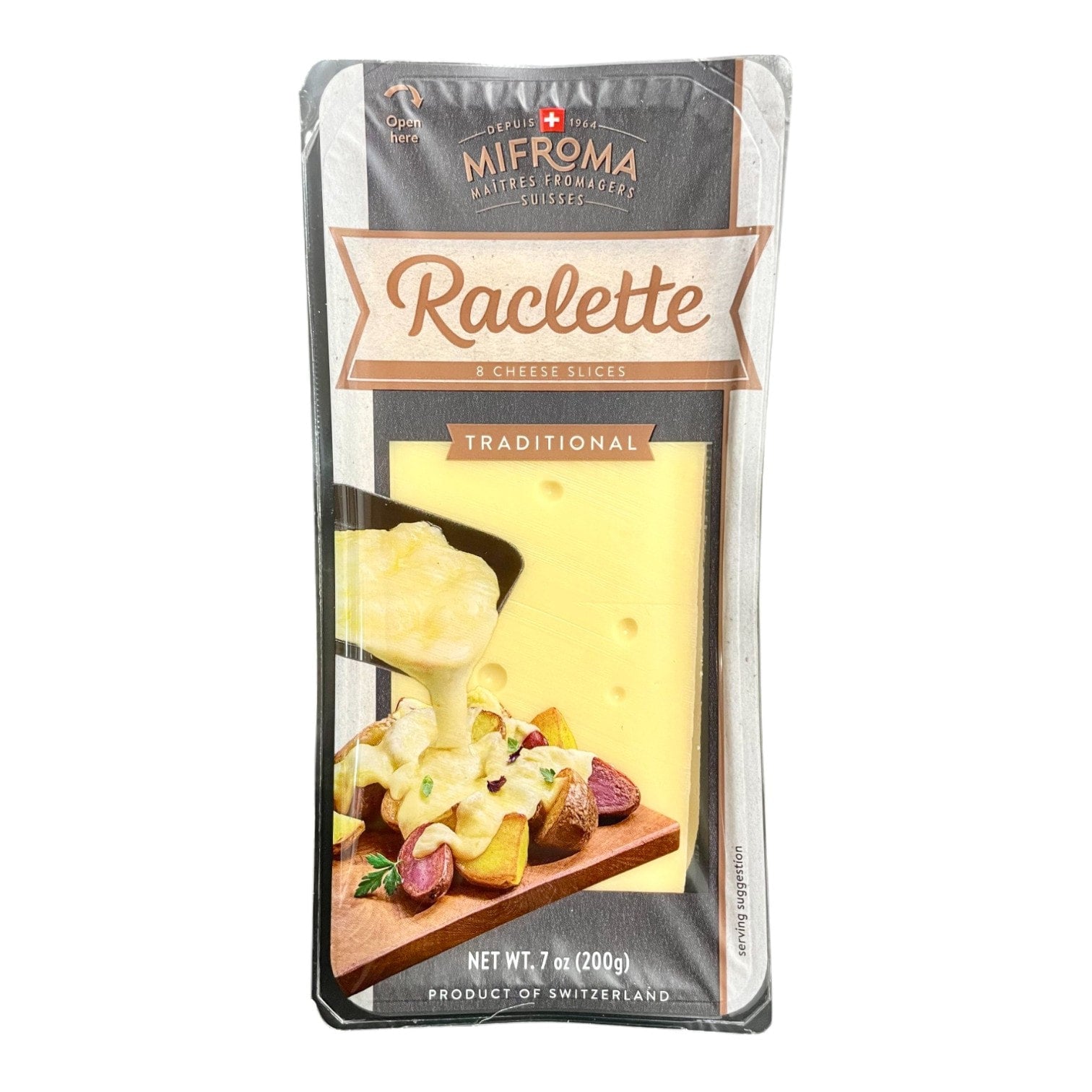 🇨🇭 8 Swiss Raclette Slices, 7 oz (200g)