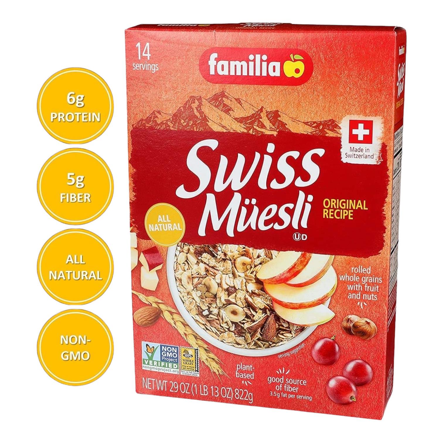 🇨🇭 All-Natural Swiss Muesli (Original Recipe), 29 oz (822g)