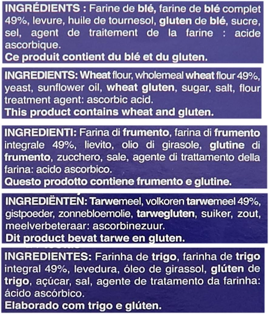 🇫🇷 24 Whole Wheat Breakfast Toast/Tartines de Pain, (240g)